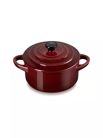 LE CREUSET | Mini-Cocotte "Poterie" 10cm  0,2L Meringue | dunkelrot